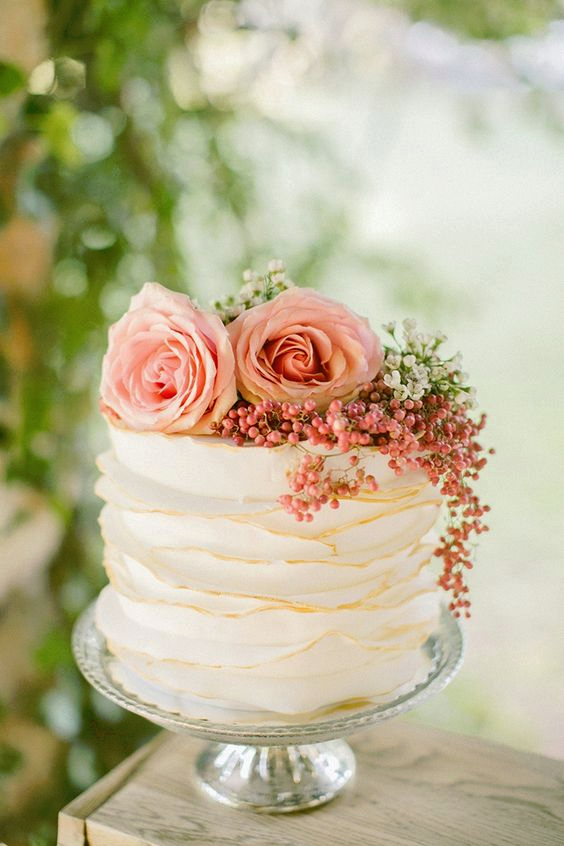 Single Tiered Wedding Cake 2