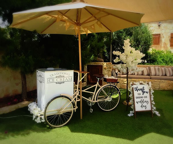wedding icecream cart